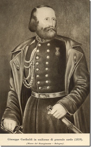 GARIBALDI IN UNIFORME DI GENERALE  SARDO
